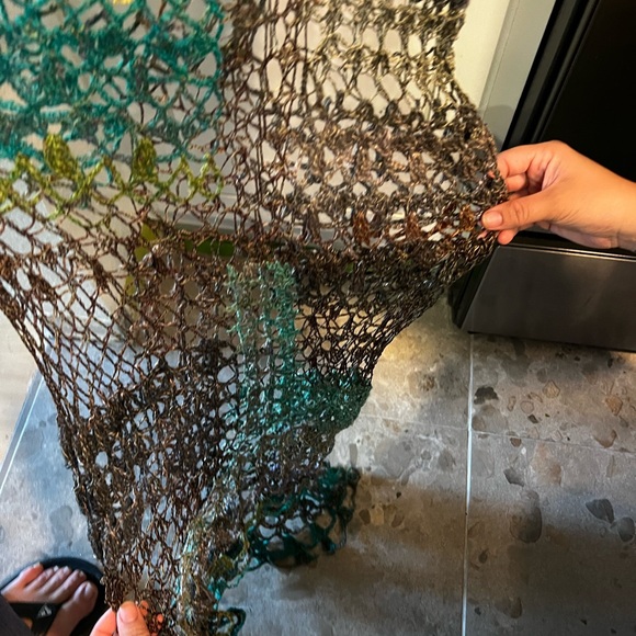 Free People Spun Fools Gold Crochet Dress.   RARE - Picture 10 of 11